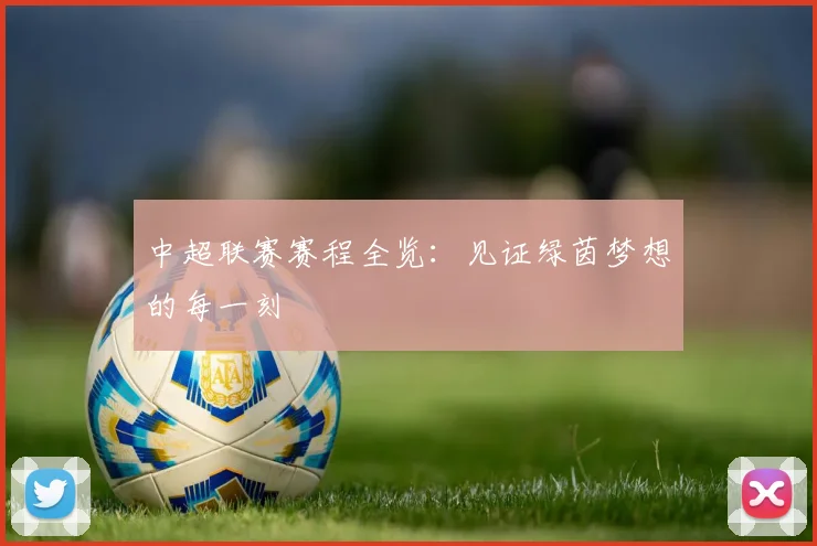 中超联赛赛程全览：见证绿茵梦想的每一刻